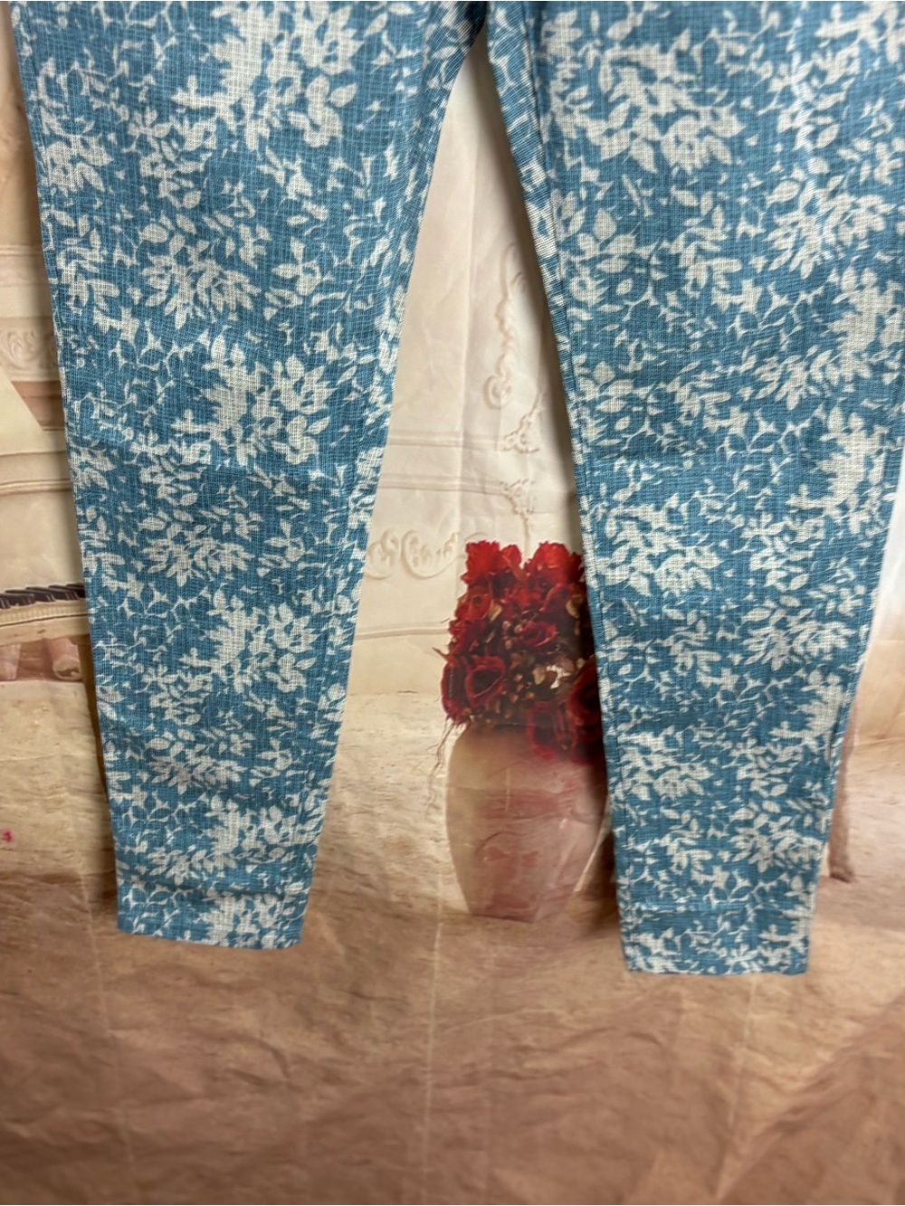 MICHAEL KORS Light Blue Floral High-Rise Jeans - Picture 4 of 9